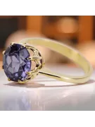 14K Жовте золото Олександрит Каблучка Вінтаж стиль vrc157y